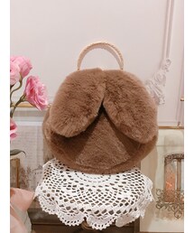 Bobon21 | もこもこうさ耳ファーバッグ-全３色-(ショルダーバッグ)