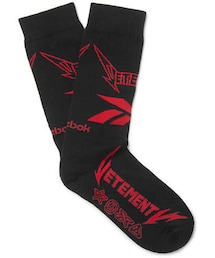 VETEMENTS | Vetements + Reebok Logo-Intarsia Stretch Cotton-Blend Socks(ソックス/靴下)