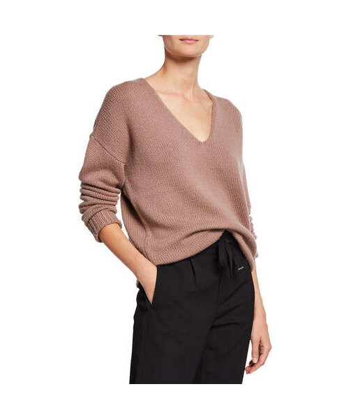 MauveMistサイズtheory cashmere relaxed Vneck S
