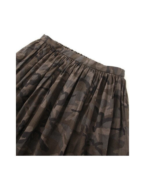 URBAN RESEARCH DOORS（アーバンリサーチドアーズ）の「カモフラギャザースカート（スカート・レディース・カーキ/ブラウン・one）」の9枚目の写真