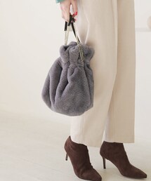 DHOLIC | 2WAYファー巾着ミニバッグ(ショルダーバッグ)