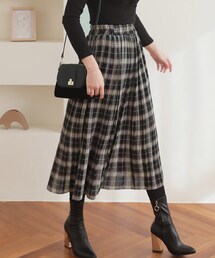 DHOLIC | チェックロングプリーツスカート(スカート)
