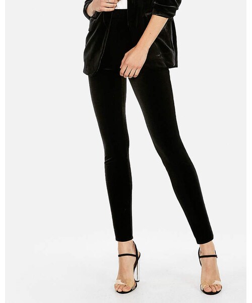 EXPRESS（エクスプレス）の「Express High Waisted Velvet Leggings（レギンス/スパッツ）」 WEAR