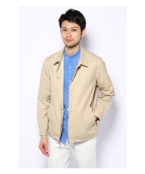 EDIFICE(エディフィス)の「C/PEシャンブレーギャバコーチJK(その他ブルゾン・メンズ・ネイビー/ベージュ・44/46/48)」の1枚目の写真