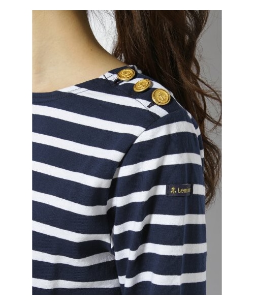 良品　SLOBE IENA × Le minor ボーダーカットソー　フランス製 SLOBE IENA｜LE MINOR/ルミノア SLOBE別注 バンパクボーダー