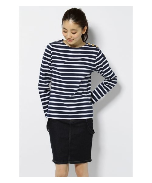 スローブイエナ Le Minor ボーダー長袖Tシャツ LE MINOR/ルミノア SLOBE別注 バンパクボーダー（Tシャツ