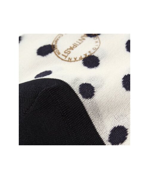 ANTIPAST（アンティパスト）の「ANTIPAST ドット柄ショート丈ソックス（レッグウェア・レディース・ブラック/ホワイト・フリー）」の6枚目の写真