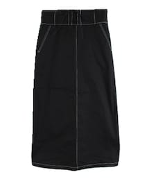 STYLEBLOCK | 綿ツイルレースアップステッチタイトスカート(スカート)