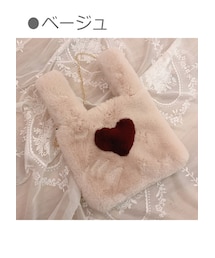 Bobon21 | ハートファーバッグ-全4色-(ショルダーバッグ)