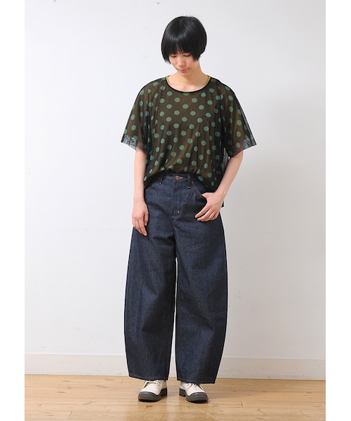 Ne-net(ネネット)の「ネ・ネット / SP Wrangler BOTTOM / パンツ(パンツ・レディース・off white 01○02○/navy 01○02○・サイズ,ウエスト,ヒップ,股上,股下,腿幅,裾幅,01,72,92,32.5,66,35,26,02,75,98,33,69,35.5,26,)」の10枚目の写真
