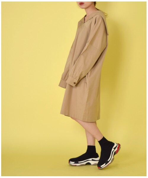 w closet（ダブルクローゼット）の「セーラーカラーシャツワンピース