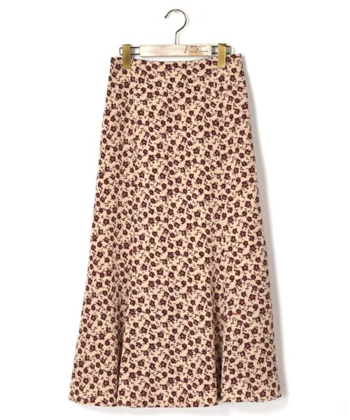 w closet(ダブルクローゼット)の「花柄プリントマーメイドスカート(スカート・レディース・オフホワイト/ベージュ/ブラック・FREE)」の3枚目の写真