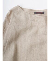 希少•完売品【リネン100%／刺繍ロゴ】45R／馬比古•オーバーサイズワンピース 45R（フォーティファイブアール）の「いろいろ素材の馬比古
