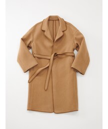 45R パイルカット メルトン コート ジャケット ウール　グレー系　ベルト 45R パイルカット メルトン コート ジャケット ウールグレー系ベルト