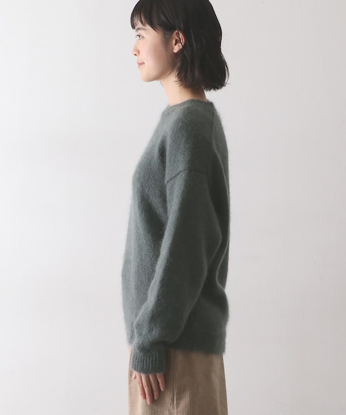 AURALEE 21AW SUPER KID MOHAIR KNIT 4 グレー AURALEE（オーラリー）の「AURALEE SUPER KID MOHAIR KNIT PULLOVER