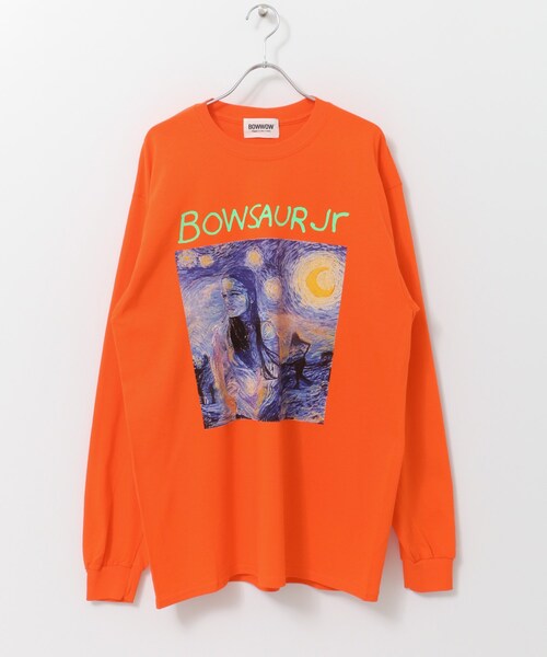 BOW WOW（バウワウ）の「BOWWOW BOWSAUR Jr LONG-SLEEVE T-SHIRTS（トップス・メンズ・ORANGE/PURPLE・M/L/XL）」の8枚目の写真