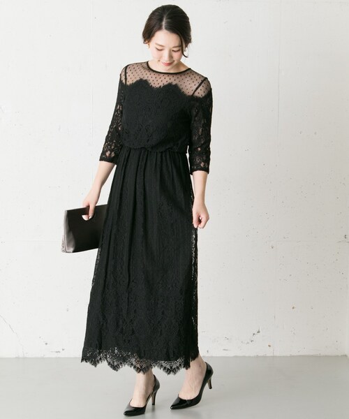 Chaco（チャコ）の「Chaco ドットチュール×パネルレースドレス（ワンピース/ドレス・レディース・D/GREEN/BLUEGRAY/BLACK/WINERED・FREE）」の18枚目の写真