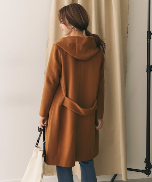 URBAN RESEARCH DOORS（アーバンリサーチドアーズ）の「ウール2WAYフードコート（ジャケット/アウター・レディース・NAVY/GREGE/LIGHT BEIGE/CAMEL・one）」の12枚目の写真