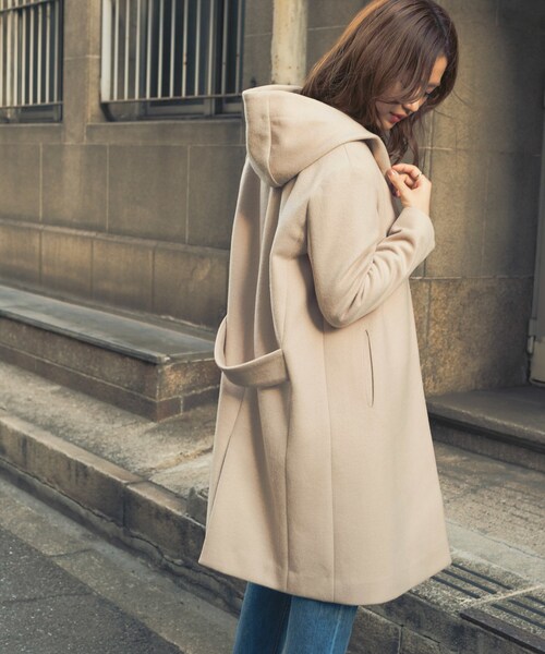 URBAN RESEARCH DOORS（アーバンリサーチドアーズ）の「ウール2WAYフードコート（ジャケット/アウター・レディース・NAVY/GREGE/LIGHT BEIGE/CAMEL・one）」の7枚目の写真