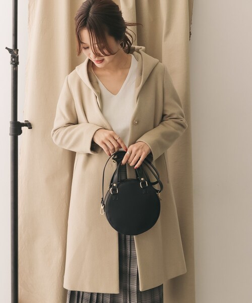 URBAN RESEARCH DOORS（アーバンリサーチドアーズ）の「ウール2WAYフードコート（ジャケット/アウター・レディース・NAVY/GREGE/LIGHT BEIGE/CAMEL・one）」の20枚目の写真