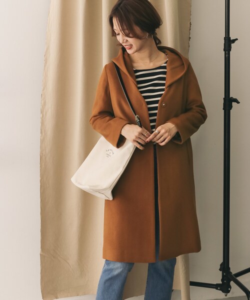 URBAN RESEARCH DOORS（アーバンリサーチドアーズ）の「ウール2WAYフードコート（ジャケット/アウター・レディース・NAVY/GREGE/LIGHT BEIGE/CAMEL・one）」の11枚目の写真