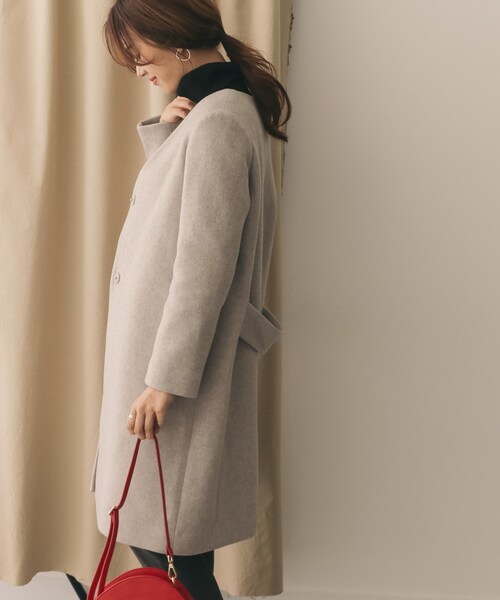 URBAN RESEARCH DOORS（アーバンリサーチドアーズ）の「ウール2WAYフードコート（ジャケット/アウター・レディース・NAVY/GREGE/LIGHT BEIGE/CAMEL・one）」の16枚目の写真