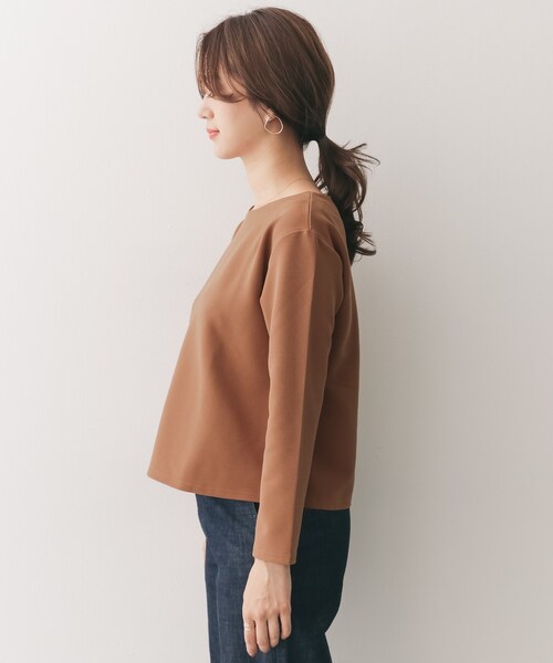 URBAN RESEARCH DOORS(アーバンリサーチドアーズ)の「バックグログランテーププルオーバー(トップス・レディース・COCOA/BLACK・one)」の8枚目の写真