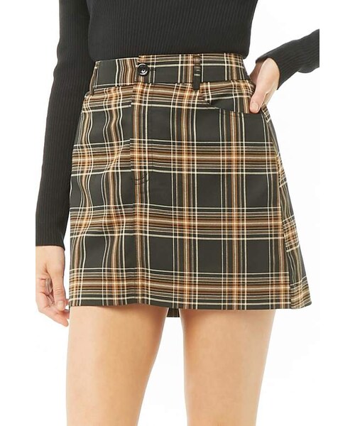 Mini-jupe Plaid Forever 21 Taille M - Style Ceinturé Brandy Melville