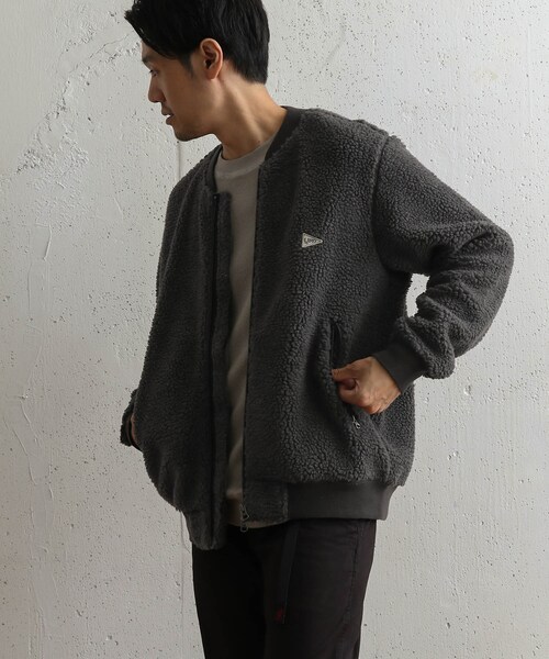 URBAN RESEARCH DOORS（アーバンリサーチドアーズ）の「ボアフリースブルゾン（ジャケット/アウター・メンズ・D.Beige/Charcoal・38/40）」の4枚目の写真