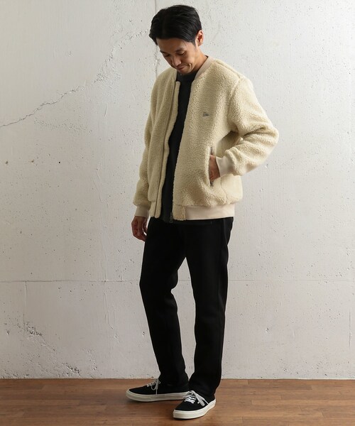 URBAN RESEARCH DOORS（アーバンリサーチドアーズ）の「ボアフリースブルゾン（ジャケット/アウター・メンズ・D.Beige/Charcoal・38/40）」の8枚目の写真