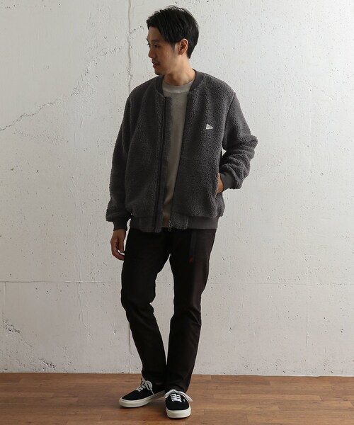URBAN RESEARCH DOORS（アーバンリサーチドアーズ）の「ボアフリースブルゾン（ジャケット/アウター・メンズ・D.Beige/Charcoal・38/40）」の5枚目の写真