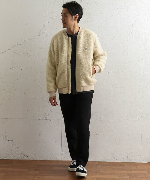 URBAN RESEARCH DOORS（アーバンリサーチドアーズ）の「ボアフリースブルゾン（ジャケット/アウター・メンズ・D.Beige/Charcoal・38/40）」の9枚目の写真