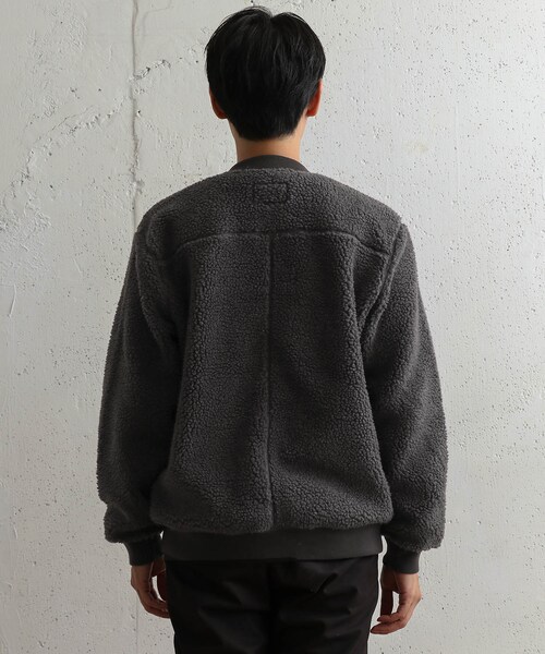 URBAN RESEARCH DOORS（アーバンリサーチドアーズ）の「ボアフリースブルゾン（ジャケット/アウター・メンズ・D.Beige/Charcoal・38/40）」の12枚目の写真