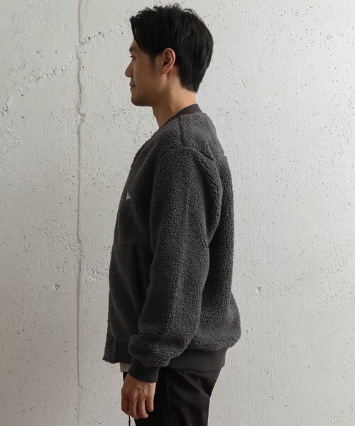 URBAN RESEARCH DOORS（アーバンリサーチドアーズ）の「ボアフリースブルゾン（ジャケット/アウター・メンズ・D.Beige/Charcoal・38/40）」の11枚目の写真