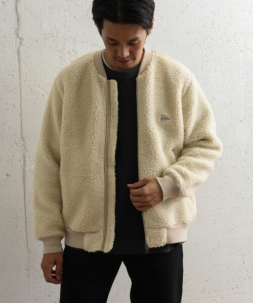 URBAN RESEARCH DOORS（アーバンリサーチドアーズ）の「ボアフリースブルゾン（ジャケット/アウター・メンズ・D.Beige/Charcoal・38/40）」の6枚目の写真