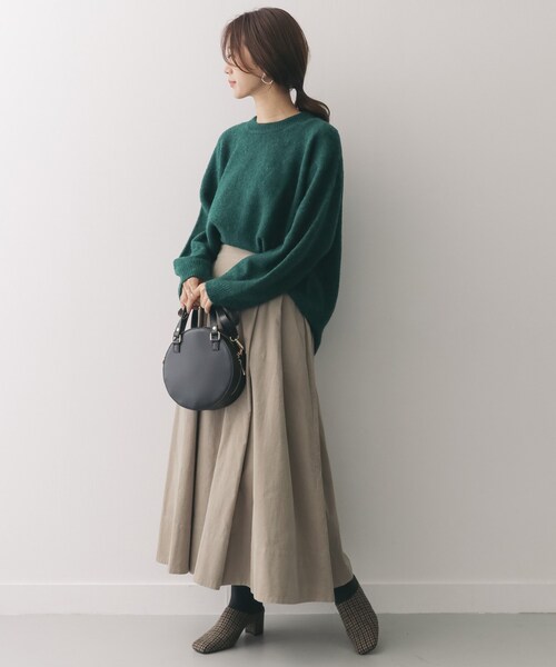 URBAN RESEARCH DOORS(アーバンリサーチドアーズ)の「コーデュロイロングフレアスカート(スカート・レディース・CAMEL/BLUE GREEN/GREGE・one)」の12枚目の写真
