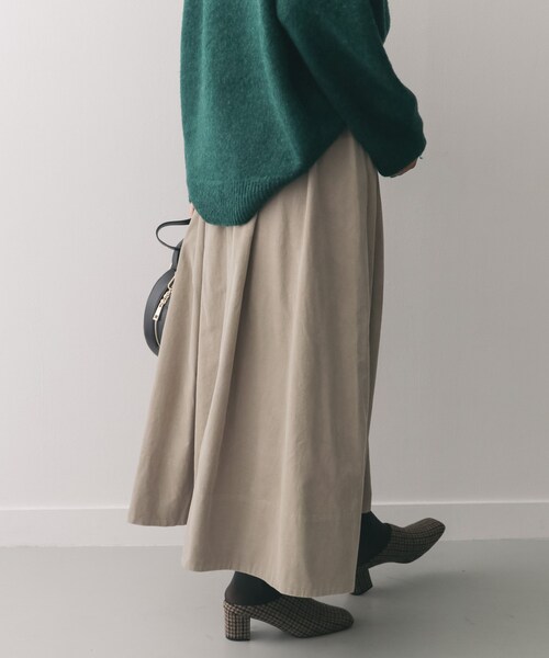 URBAN RESEARCH DOORS(アーバンリサーチドアーズ)の「コーデュロイロングフレアスカート(スカート・レディース・CAMEL/BLUE GREEN/GREGE・one)」の10枚目の写真