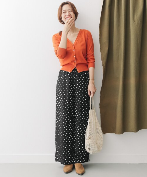 URBAN RESEARCH DOORS（アーバンリサーチドアーズ）の「ドットイージーパンツ（パンツ・レディース・WINE/BLACK・one）」の4枚目の写真