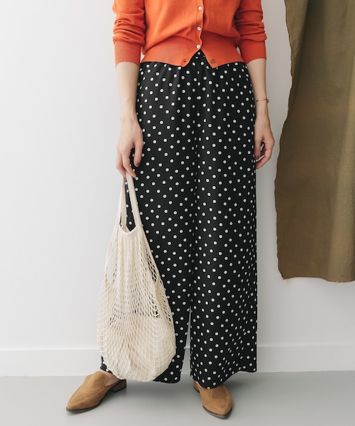 URBAN RESEARCH DOORS（アーバンリサーチドアーズ）の「ドットイージーパンツ（パンツ・レディース・WINE/BLACK・one）」の3枚目の写真