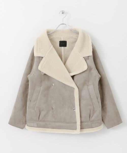 KBF(ケイビーエフ)の「ムスタンBIGジャケット(ジャケット/アウター・レディース・L/BEIGE/GRAY・one)」の7枚目の写真