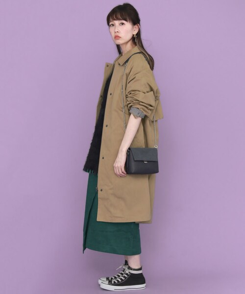 KBF（ケイビーエフ）の「WEB限定 ボーイッシュコート（ジャケット/アウター・レディース・CHARCOAL/BEIGE/GRAY CHECK/WINE CHECK・one）」の22枚目の写真