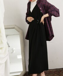 KBF+ | KBF+ サイドベルトジャンパースカート(ワンピース/ドレス)