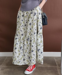 KBF | フラワープリントロングスカート(スカート)
