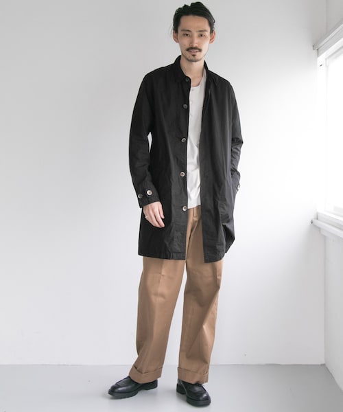 MANUAL ALPHABET（マニュアル アルファベット）の「MANUAL ALPHABET O/Dタイプライターシャツコート（ジャケット/アウター・メンズ・Lt.BROWN/BLACK・3/2）」の4枚目の写真