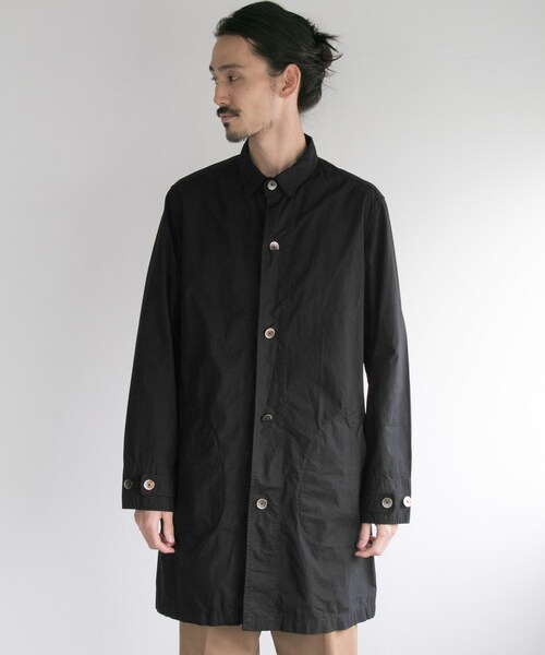 MANUAL ALPHABET（マニュアル アルファベット）の「MANUAL ALPHABET O/Dタイプライターシャツコート（ジャケット/アウター・メンズ・Lt.BROWN/BLACK・3/2）」の5枚目の写真