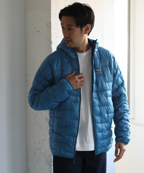patagonia パタゴニア マイクロパフフーディ S ブルー patagonia