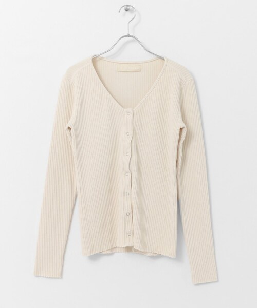 R JUBILEE(アールジュビリー)の「R JUBILEE RIB CARDIGAN(トップス・レディース・BORDEAUX/OFFWHITE/BROWN・M)」の9枚目の写真