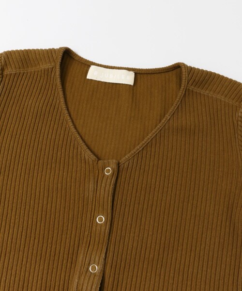 R JUBILEE(アールジュビリー)の「R JUBILEE RIB CARDIGAN(トップス・レディース・BORDEAUX/OFFWHITE/BROWN・M)」の11枚目の写真