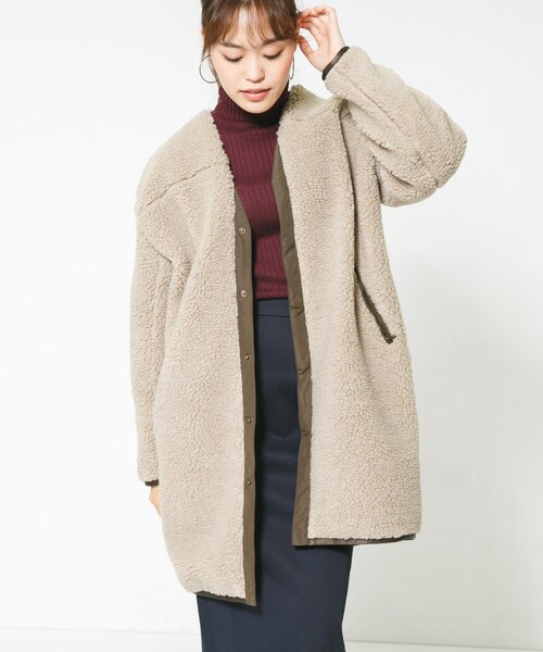 F by ROSSO（エフバイロッソ）の「F by ROSSO ボアコート（ジャケット/アウター・レディース・BEIGE/OFF WHITE・FREE）」の15枚目の写真