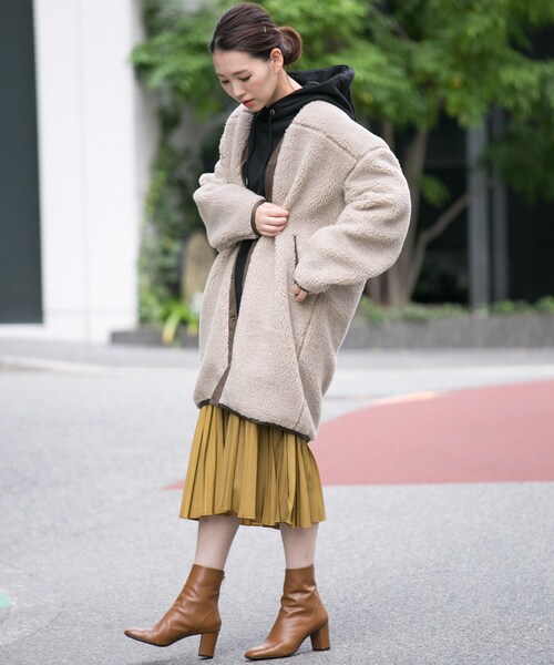 F by ROSSO（エフバイロッソ）の「F by ROSSO ボアコート（ジャケット/アウター・レディース・BEIGE/OFF WHITE・FREE）」の12枚目の写真